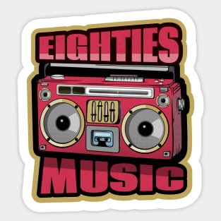 Eighties Music Sticker